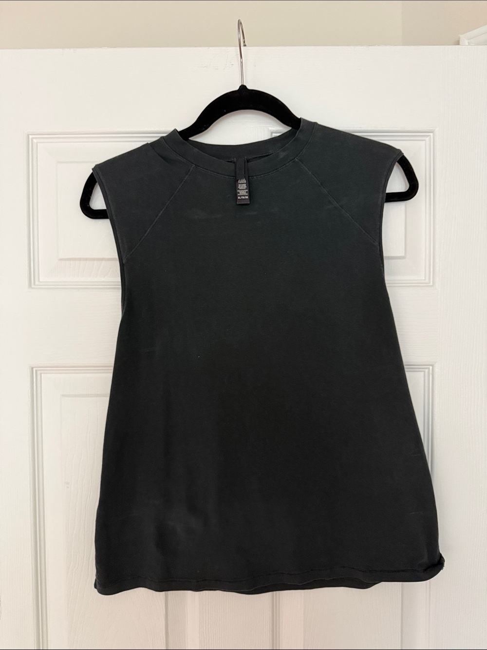 SKIMS Black Sleeveless Crewneck Tank